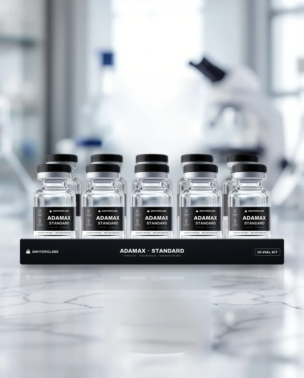 Adamax Standard lyophilized research peptide 10-vial kit